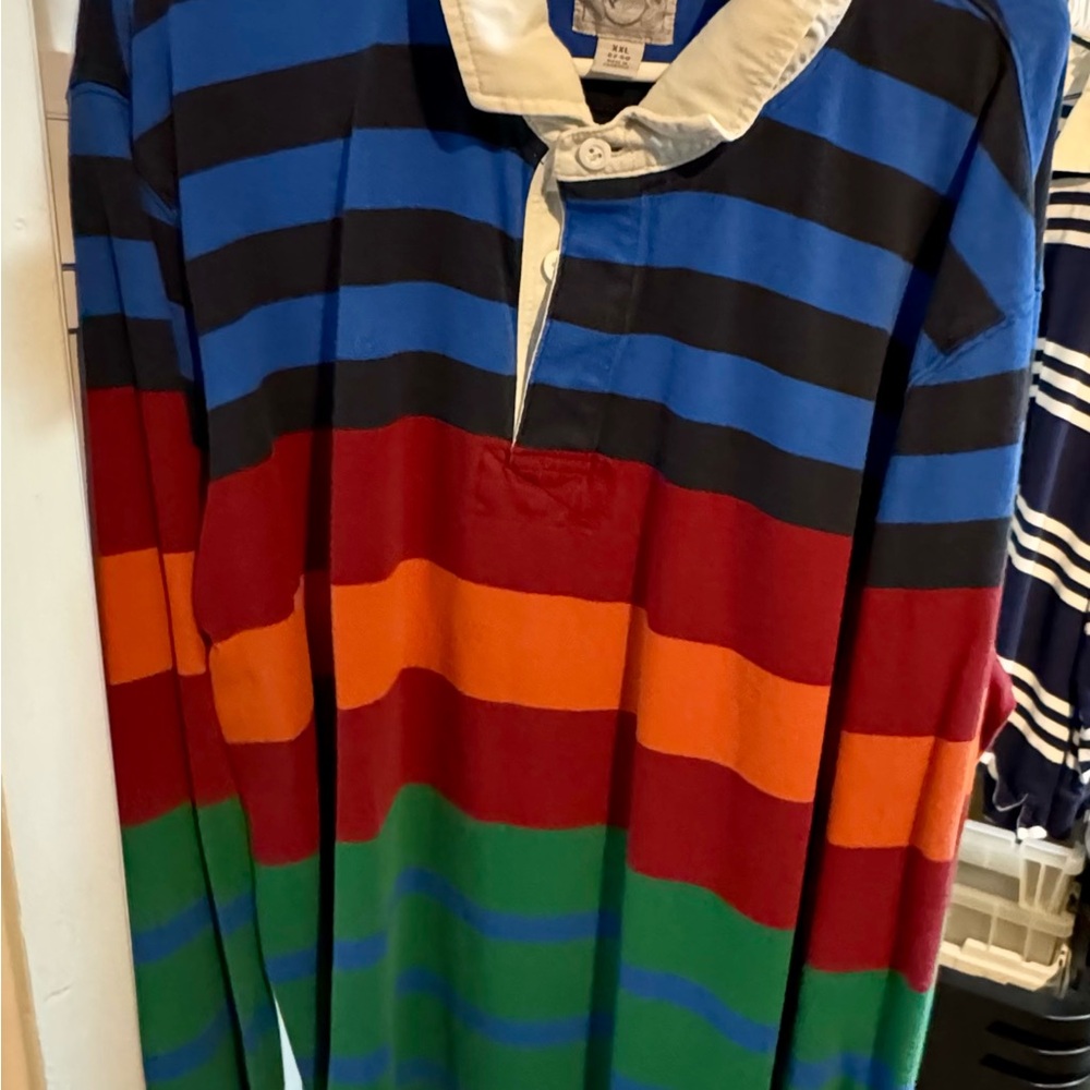 Lands' End Multicolor Striped Men's Shirt